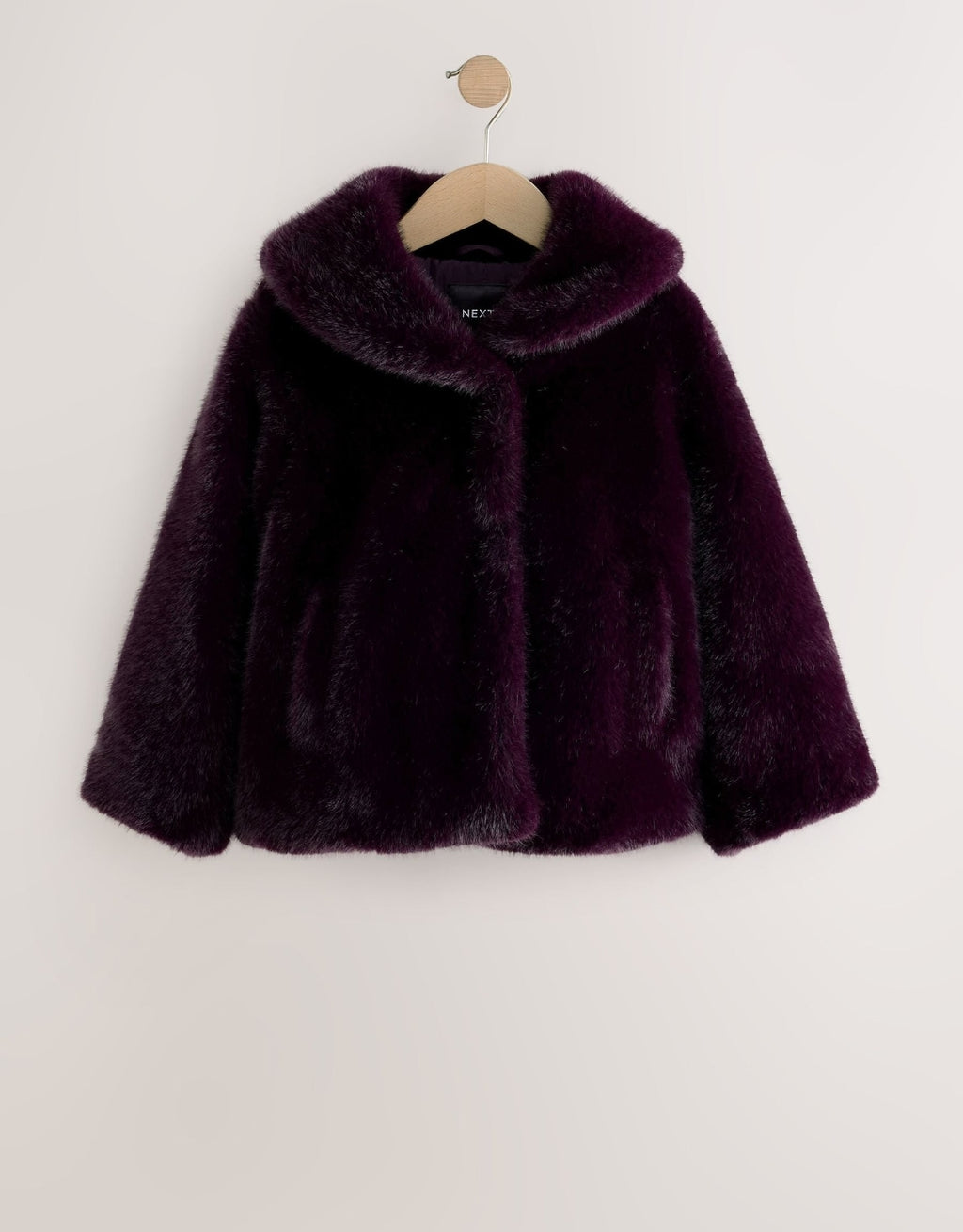 Dark Purple Faux Fur Coat