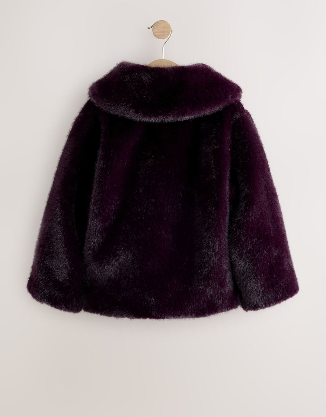 Dark Purple Faux Fur Coat