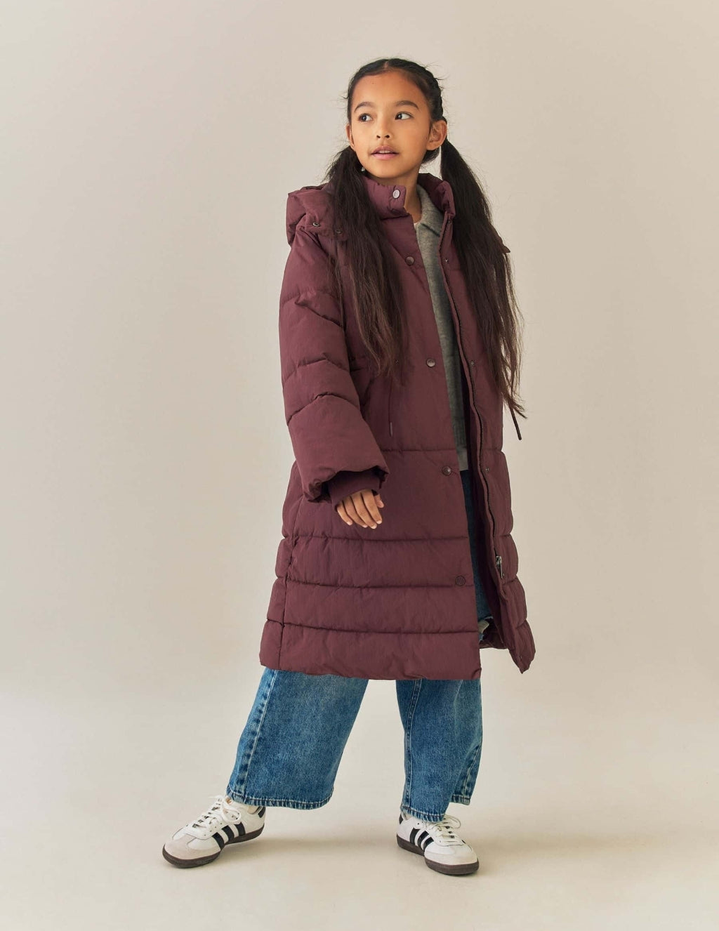 Burgundy Shower Resistant Padded Coat