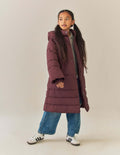 Burgundy Shower Resistant Padded Coat