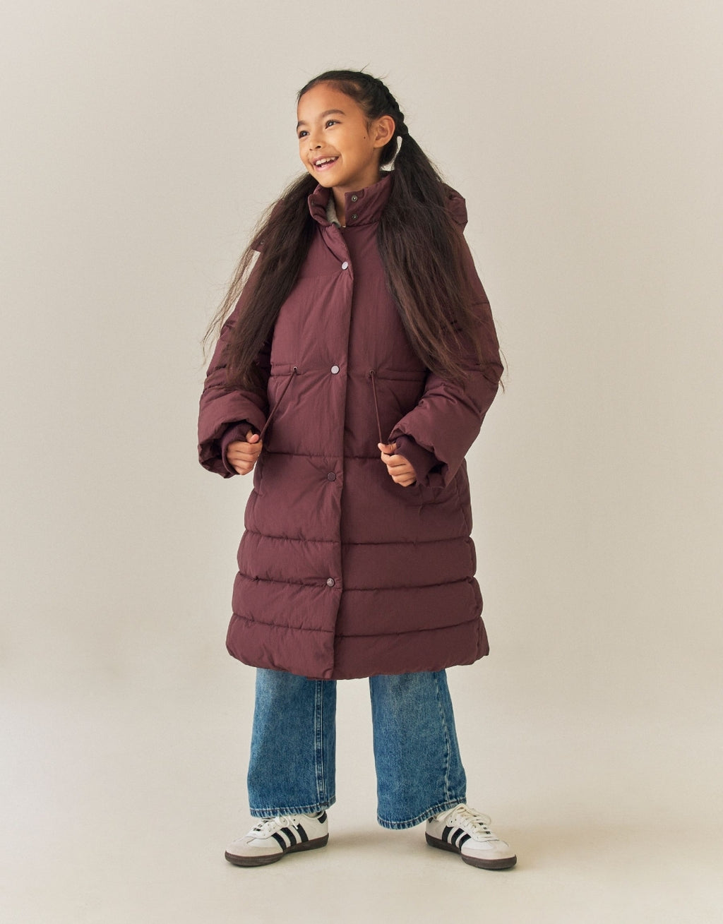 Burgundy Shower Resistant Padded Coat