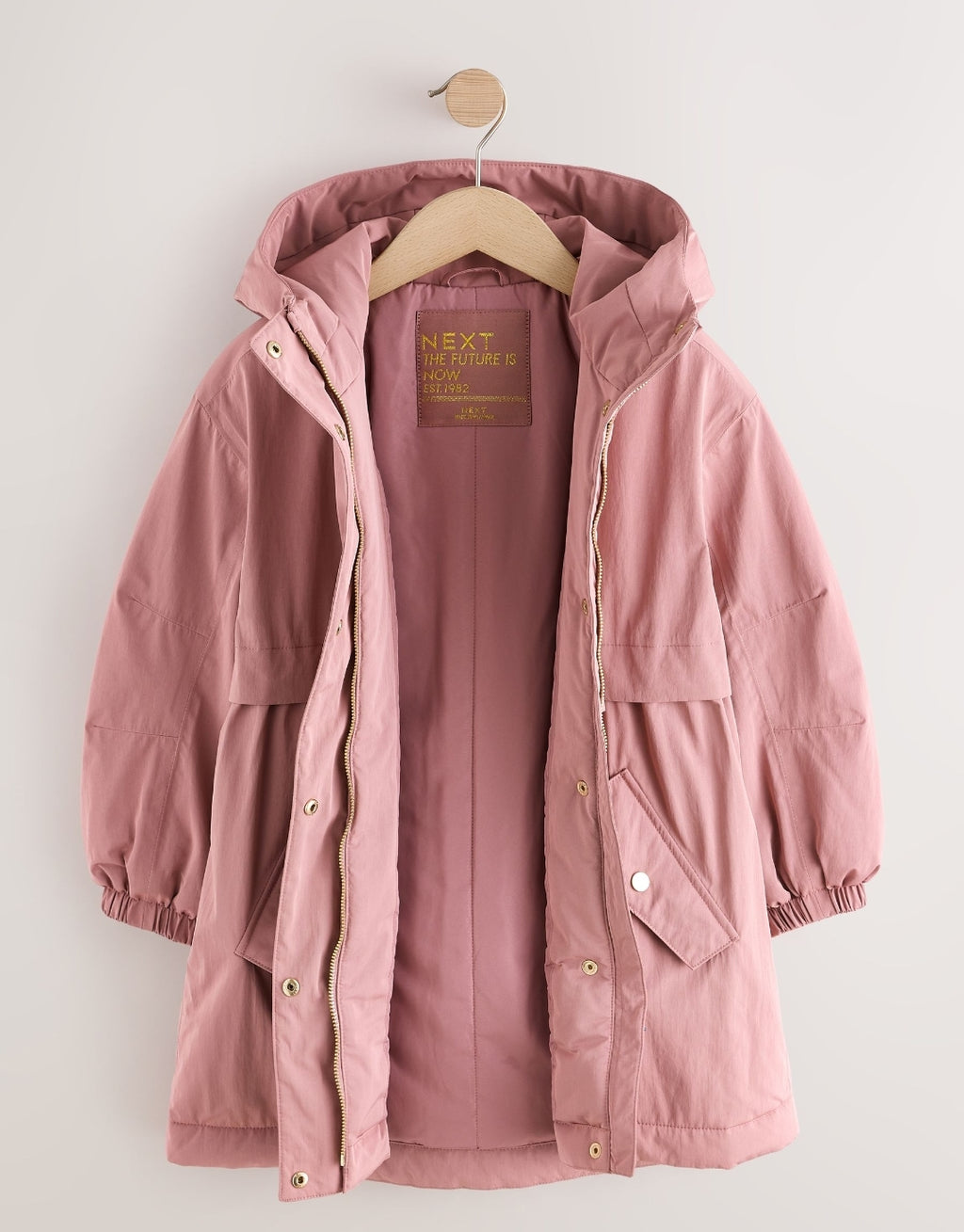 Pink Waterproof Padded Rain Coat