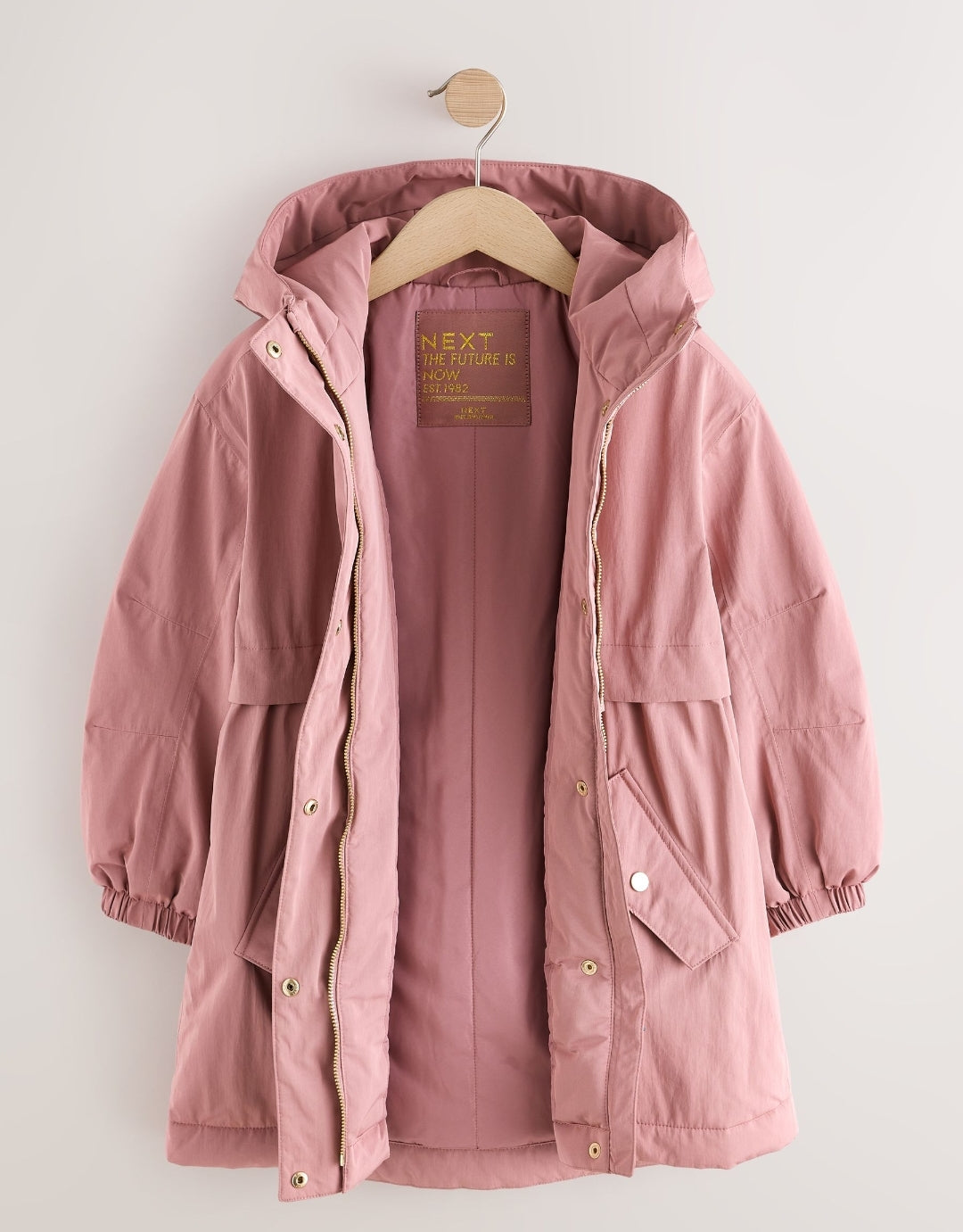 Pink Waterproof Padded Rain Coat
