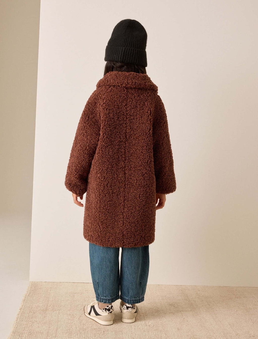Rust Brown Borg Longline Coat