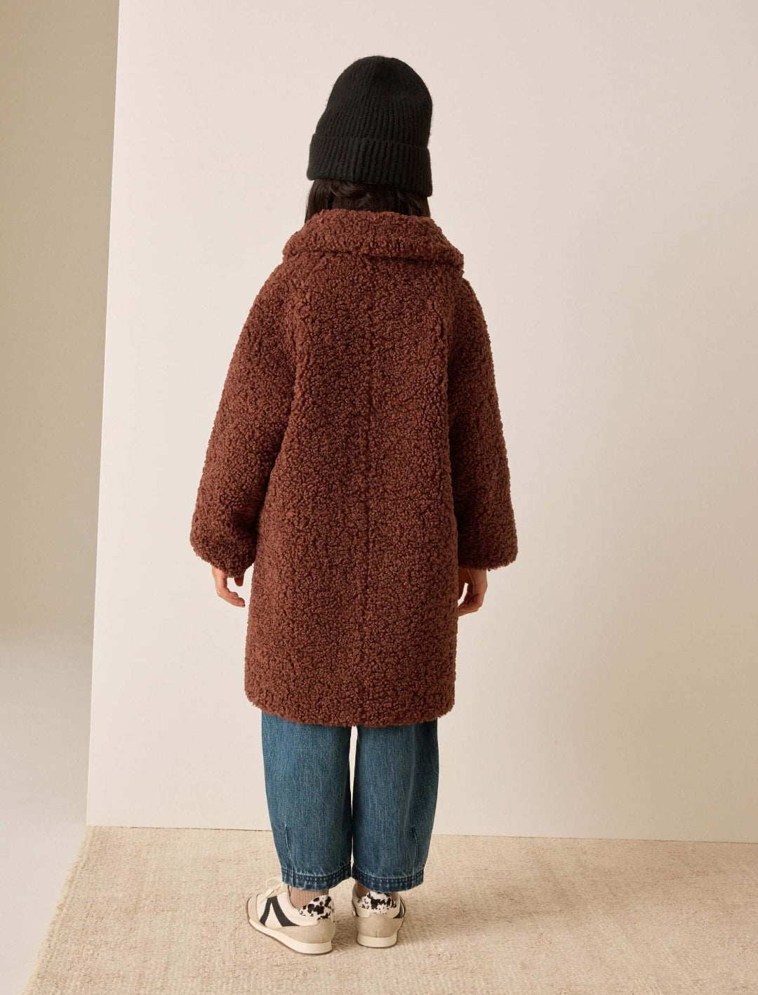 Rust Brown Borg Longline Coat