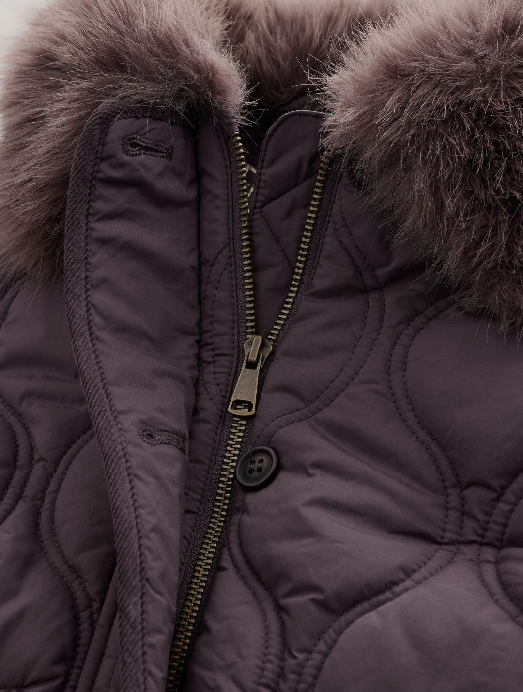 Chocolate Brown Shower Resistant Quilted Coat