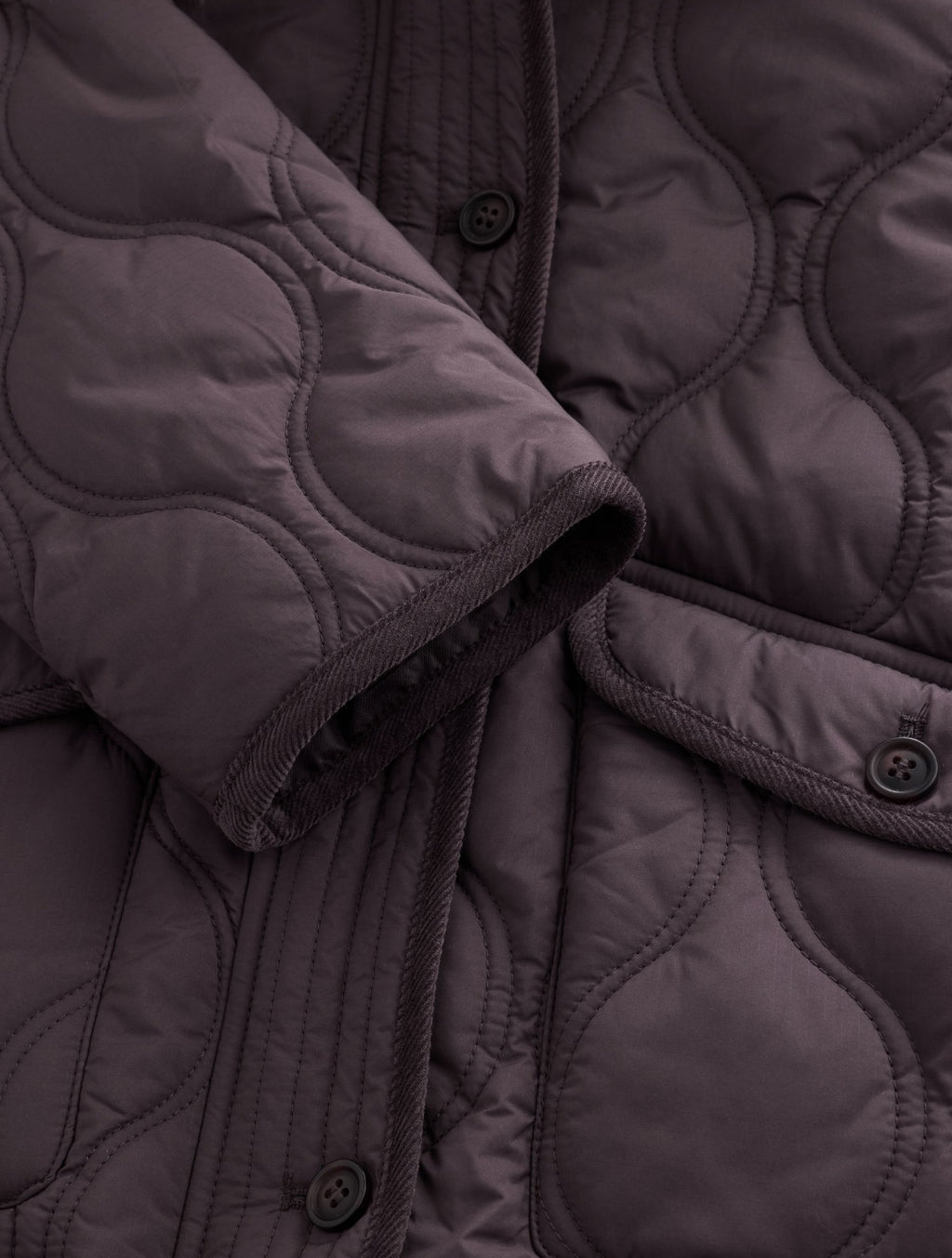 Chocolate Brown Shower Resistant Quilted Coat