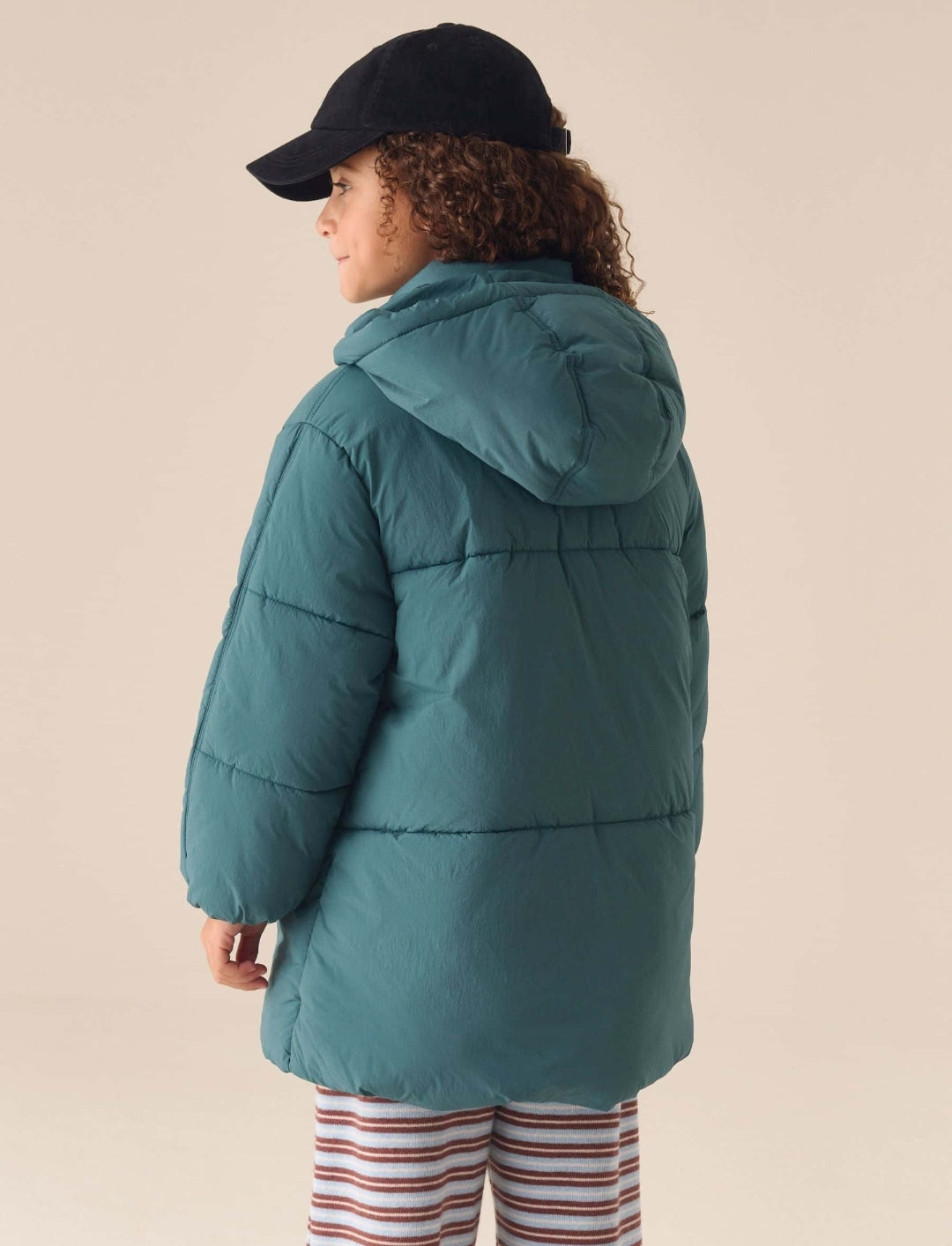 Teal Blue Shower Resistant Padded Coat