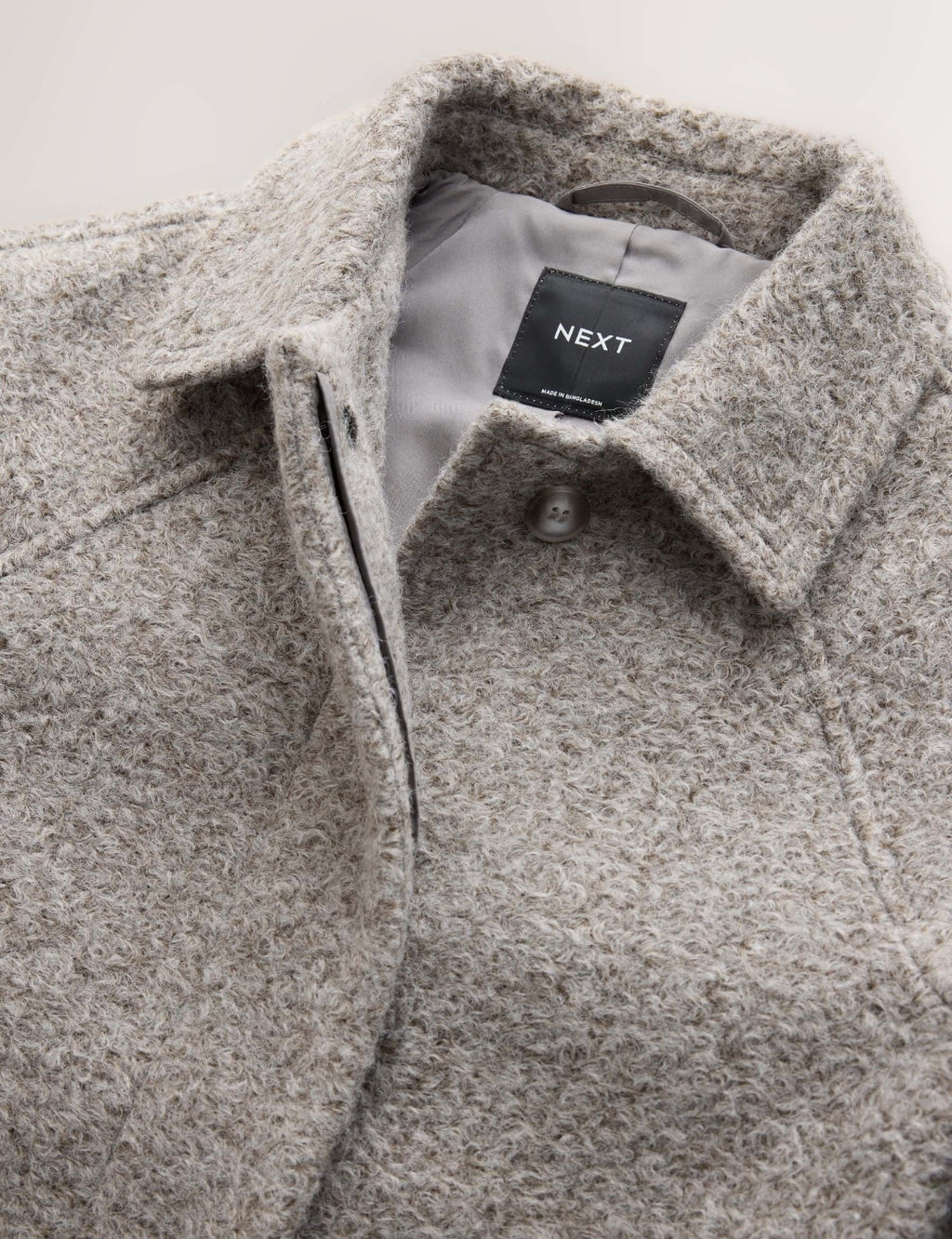 Grey Relaxed Fit Longline Coat