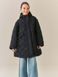 Black Heart Quilted Shower Resistant
