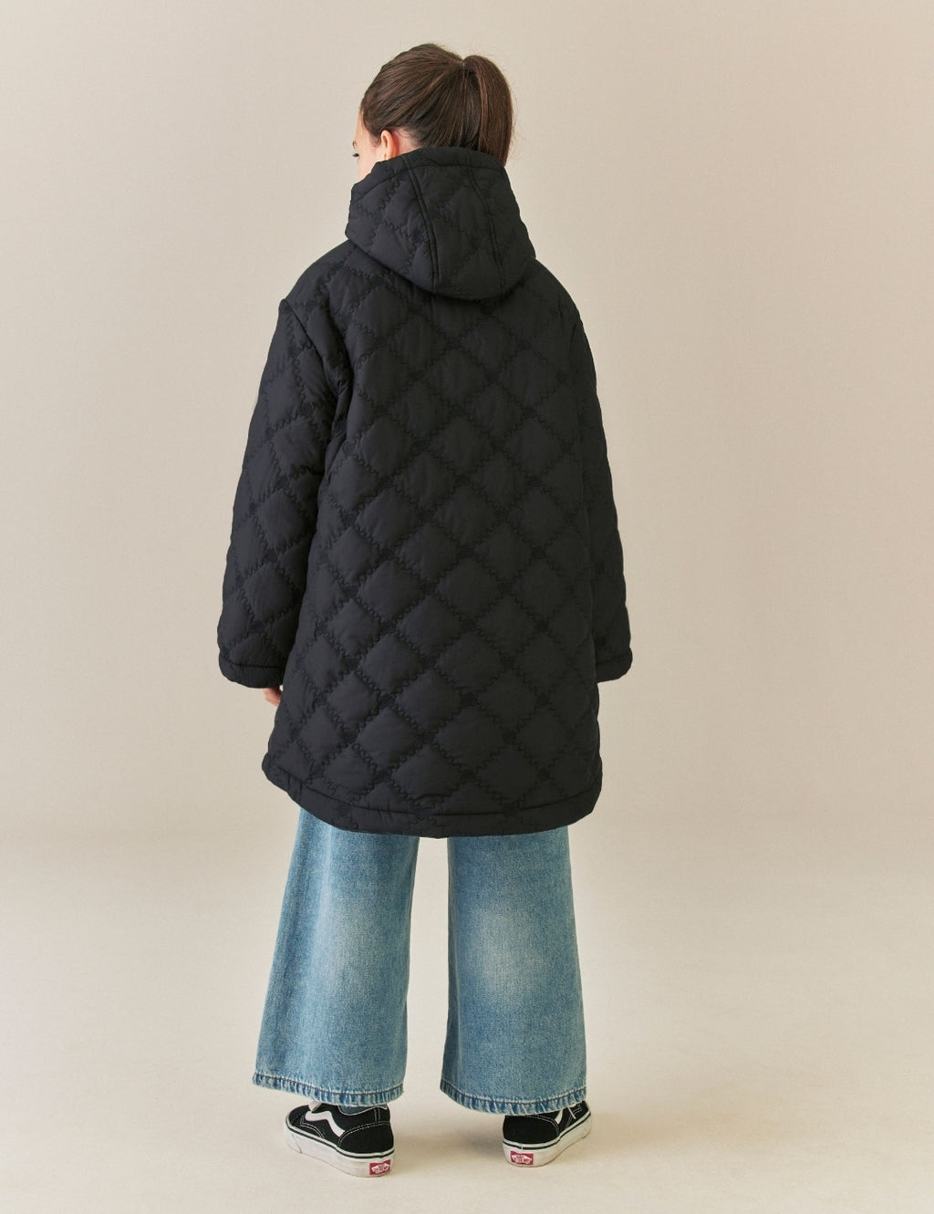 Black Heart Quilted Shower Resistant