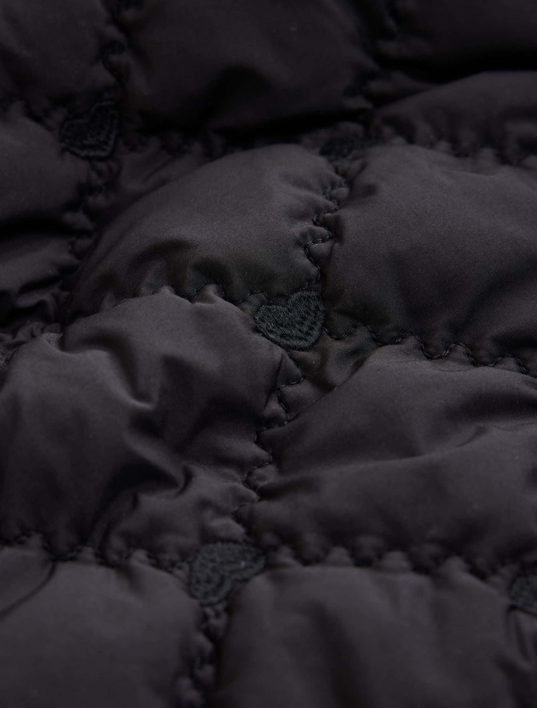 Black Heart Quilted Shower Resistant