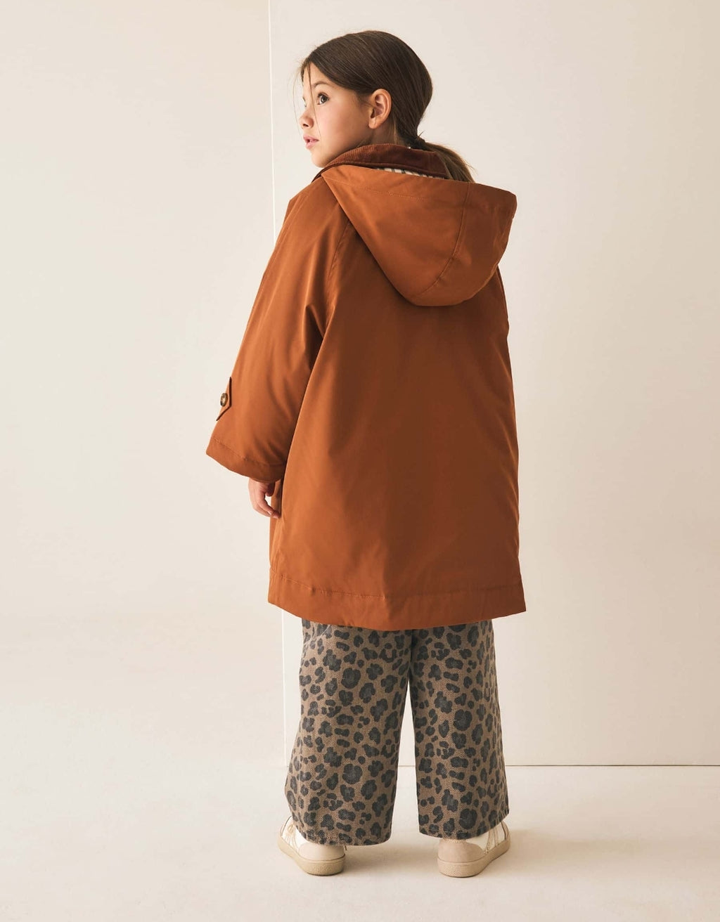 Rust Orange Shower Resistant Mac Jacket
