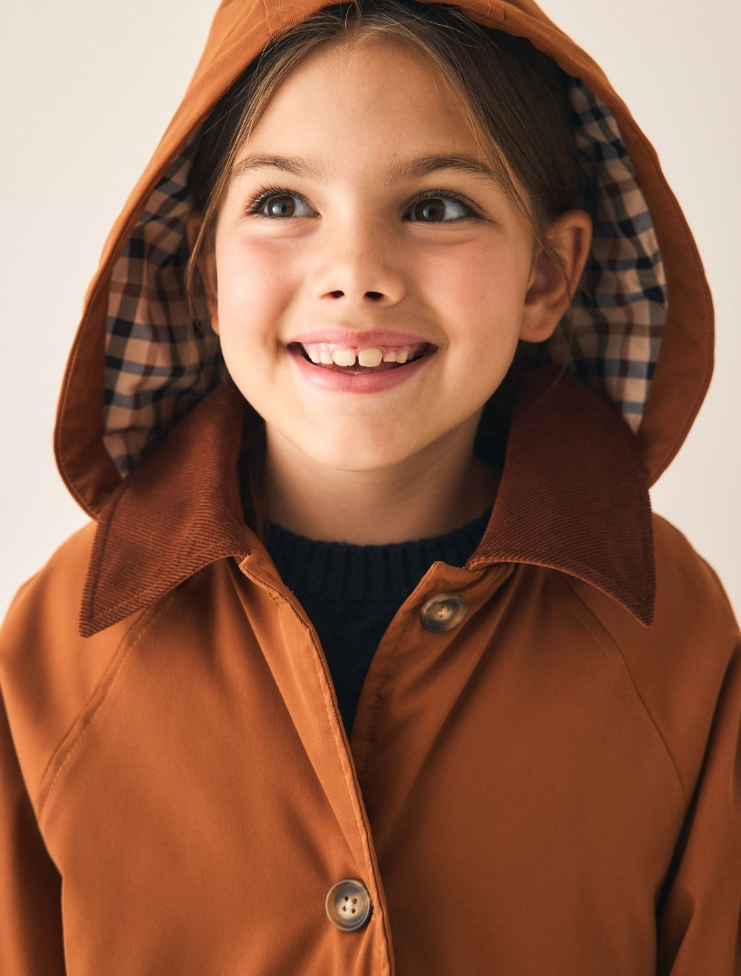 Rust Orange Shower Resistant Mac Jacket