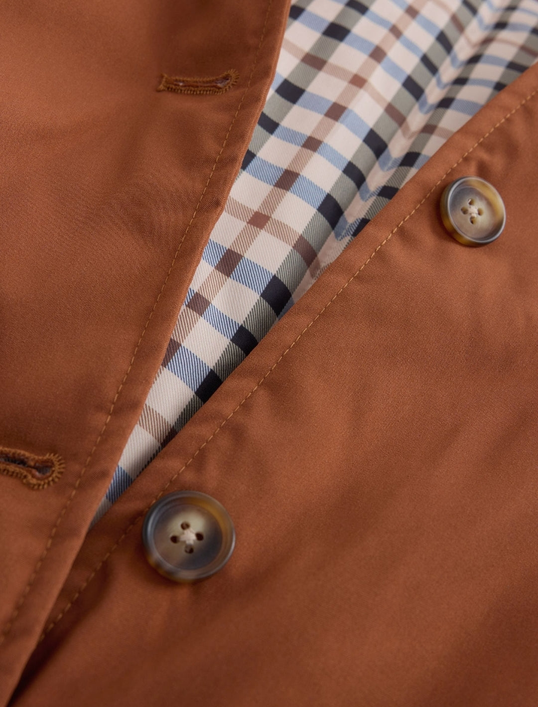 Rust Orange Shower Resistant Mac Jacket