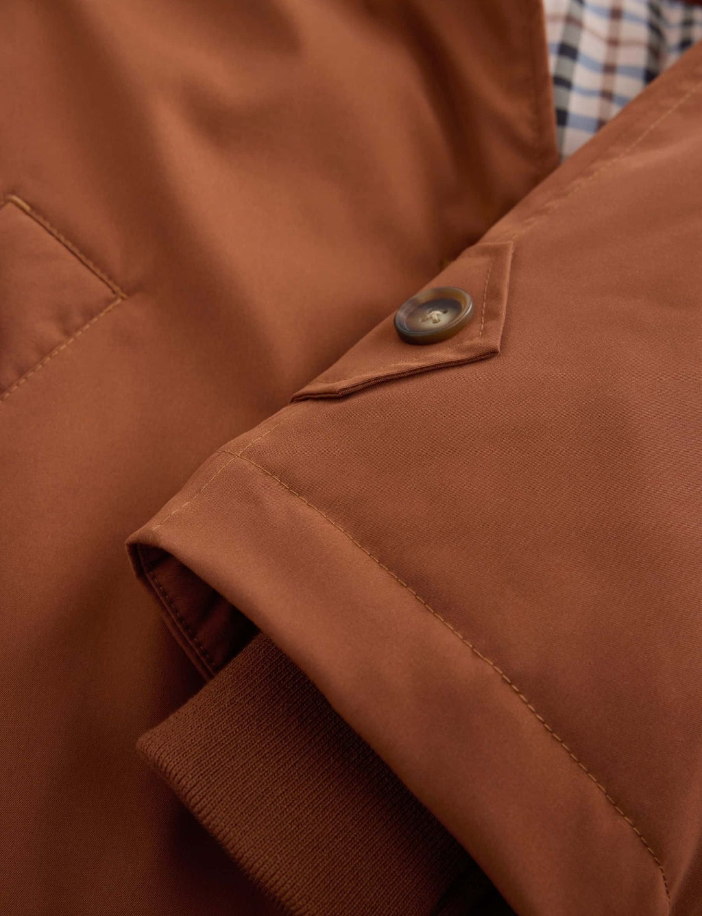 Rust Orange Shower Resistant Mac Jacket