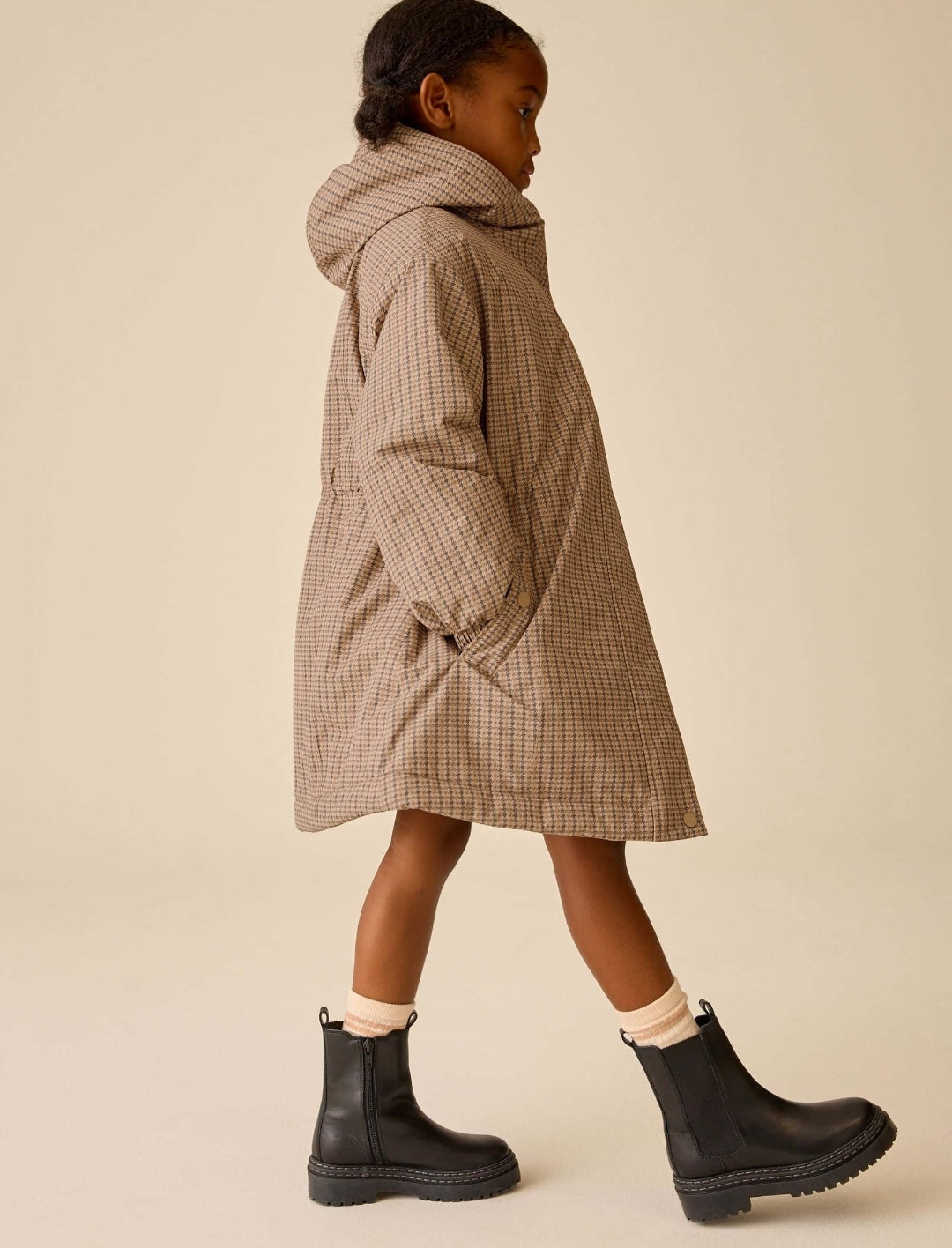 Neutral Check Waterproof Coat