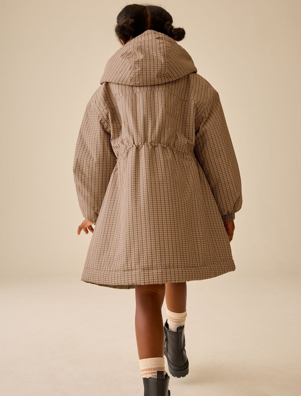 Neutral Check Waterproof Coat