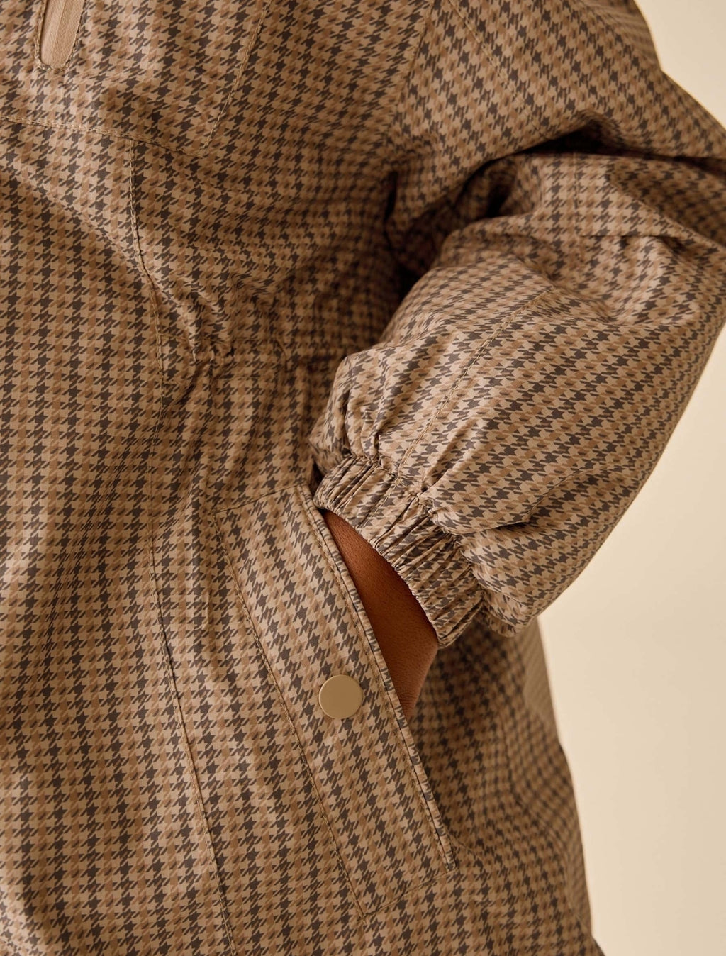 Neutral Check Waterproof Coat