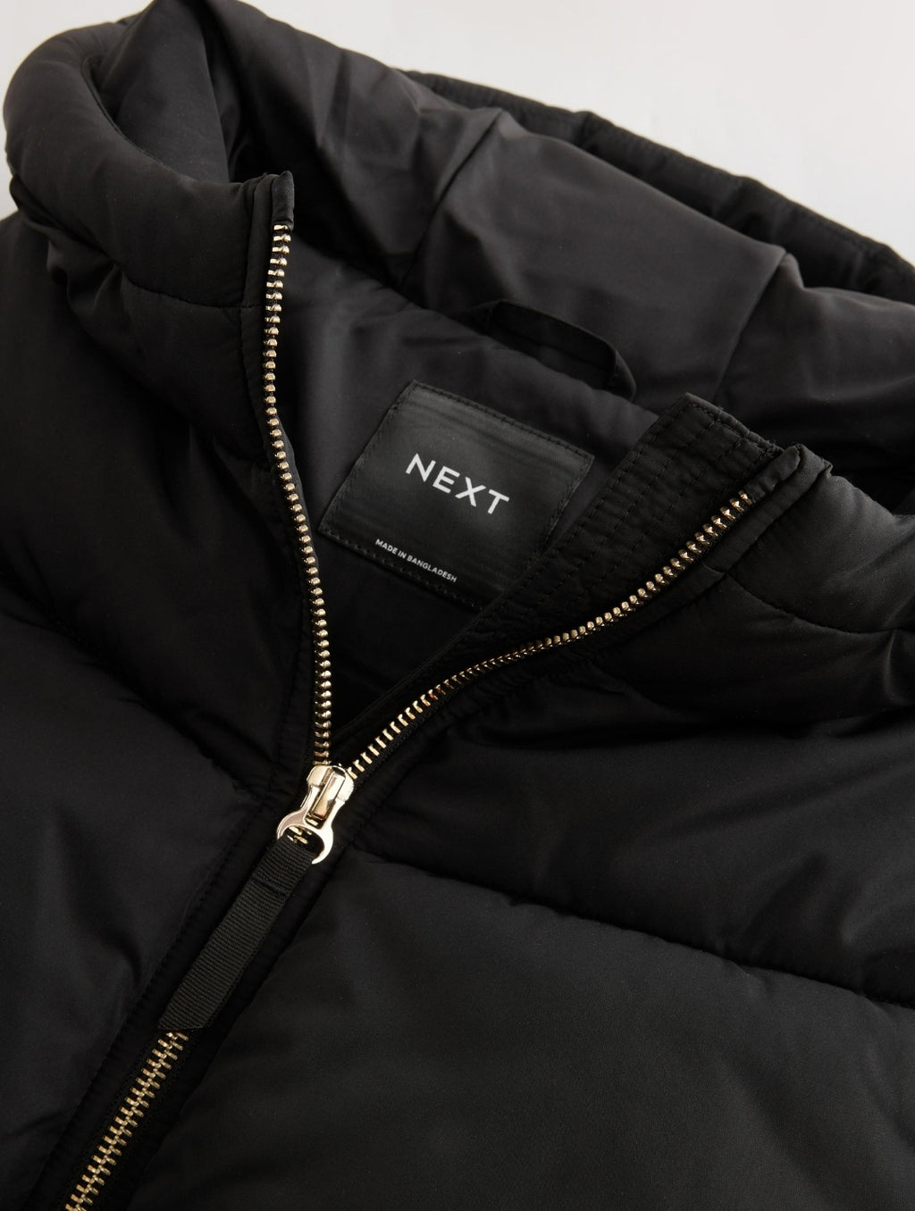 Black Shower Resistant Faux Fur Lined Padded Coat