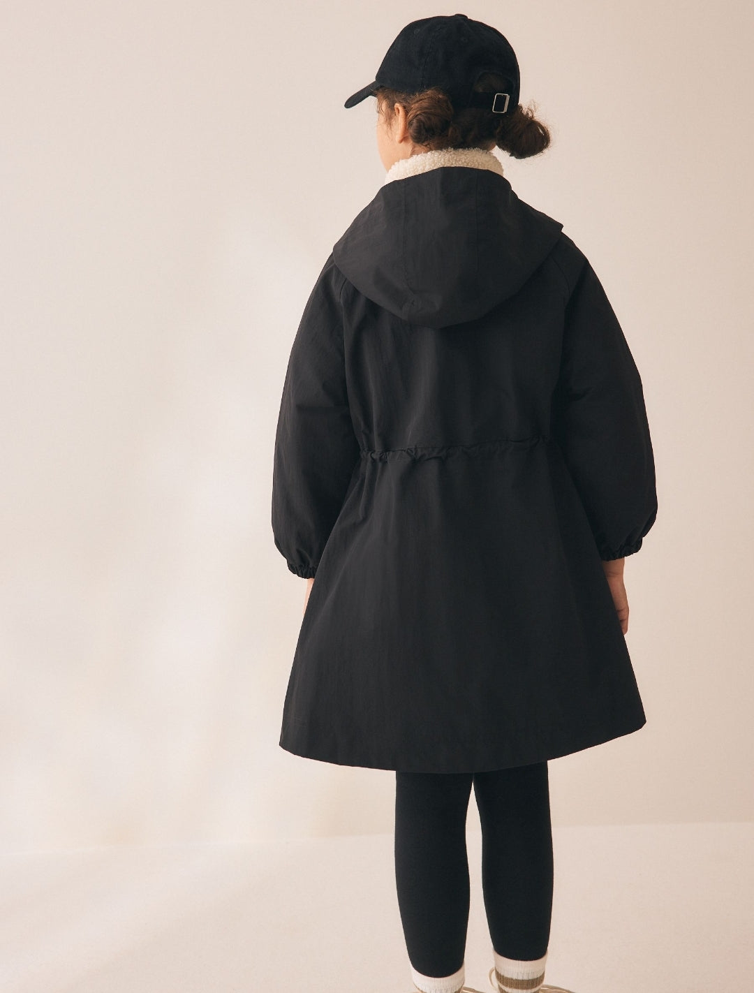 Black Waterproof Skirted Rain Jacket