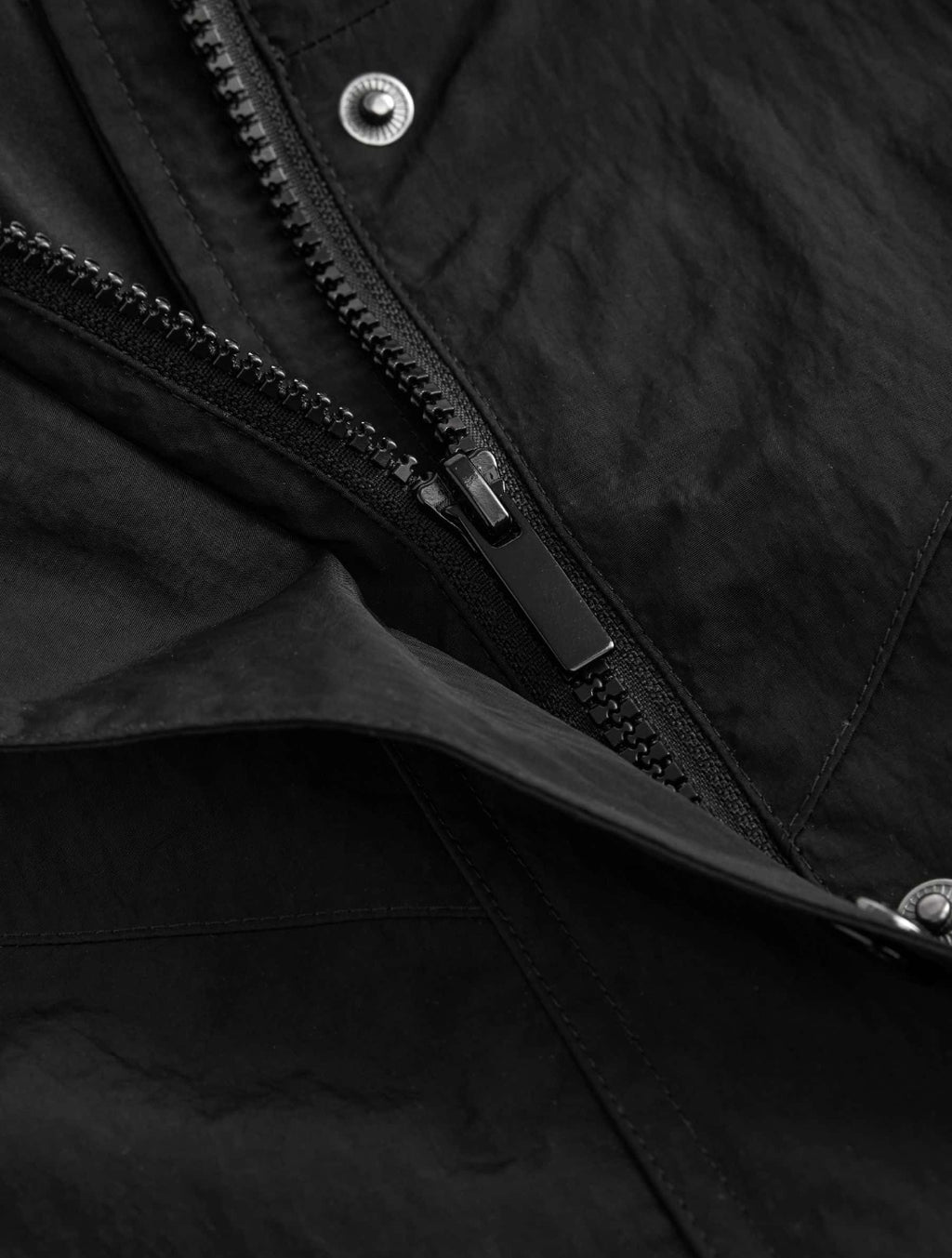 Black Waterproof Skirted Rain Jacket