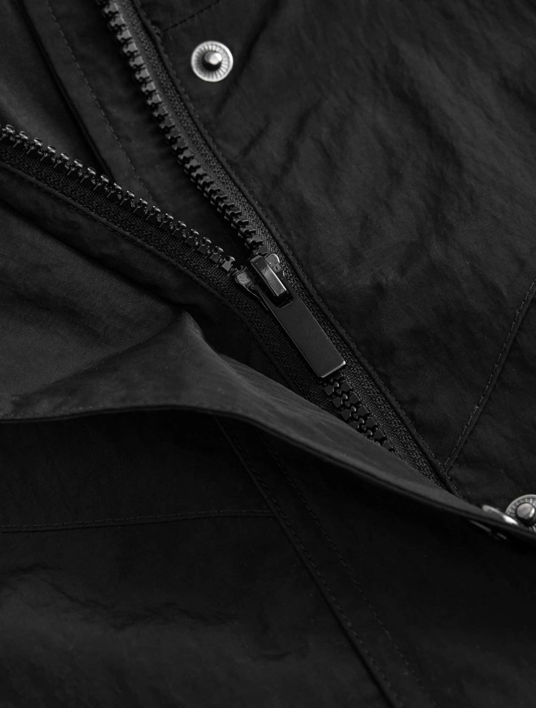 Black Waterproof Skirted Rain Jacket