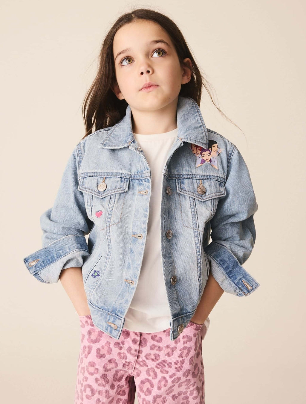 Mid Blue K-Pop Demon Hunters Denim Jacket