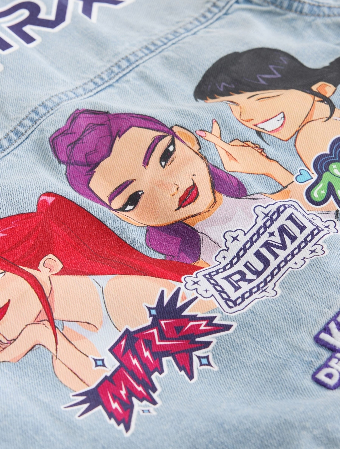 Mid Blue K-Pop Demon Hunters Denim Jacket