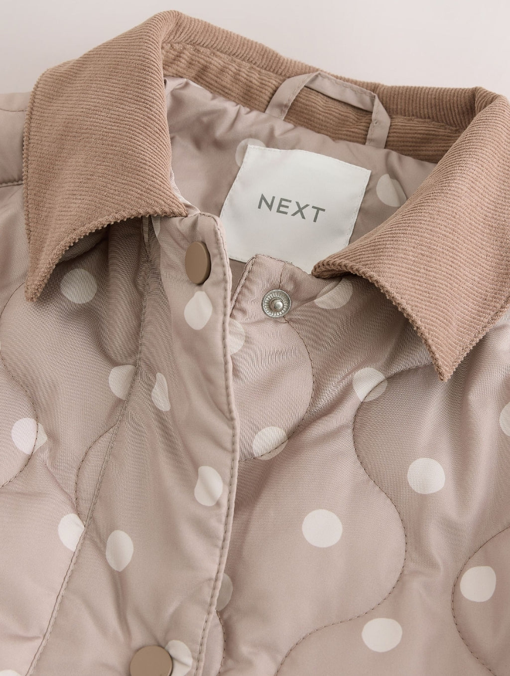Neutral Brown Shower Resistant Quilted Jacket