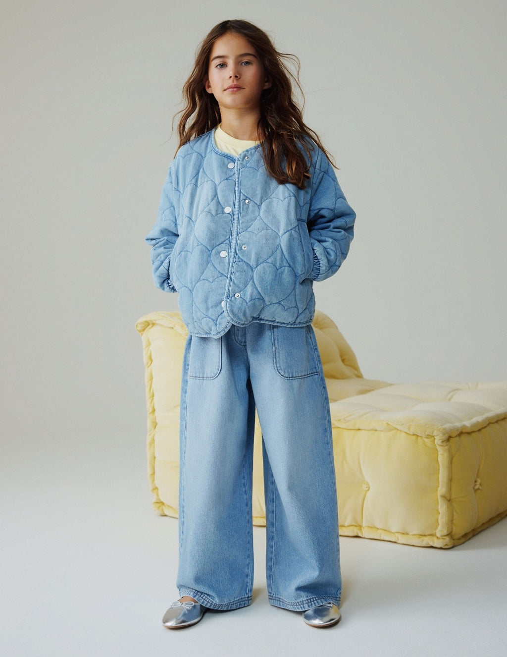 Denim Heart Quilted Jacket