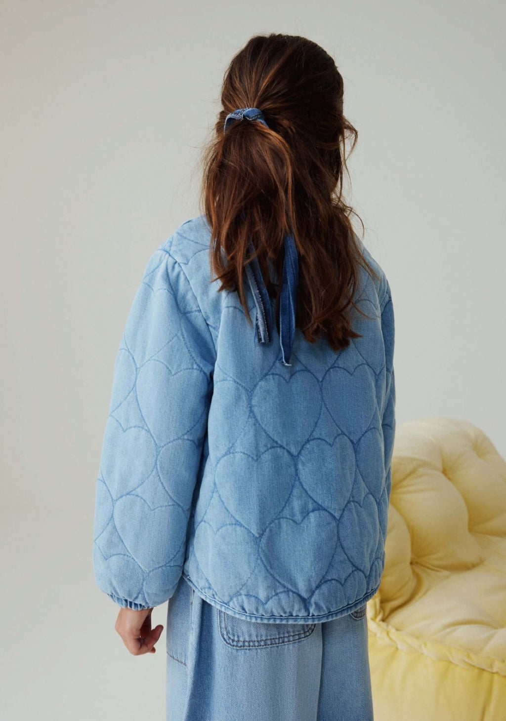Denim Heart Quilted Jacket