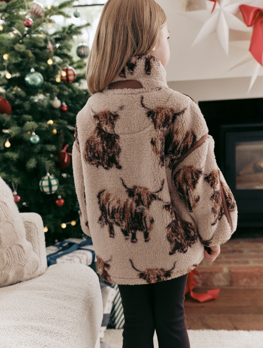 Hamish The Highland Cow Borg Fleece Jacket