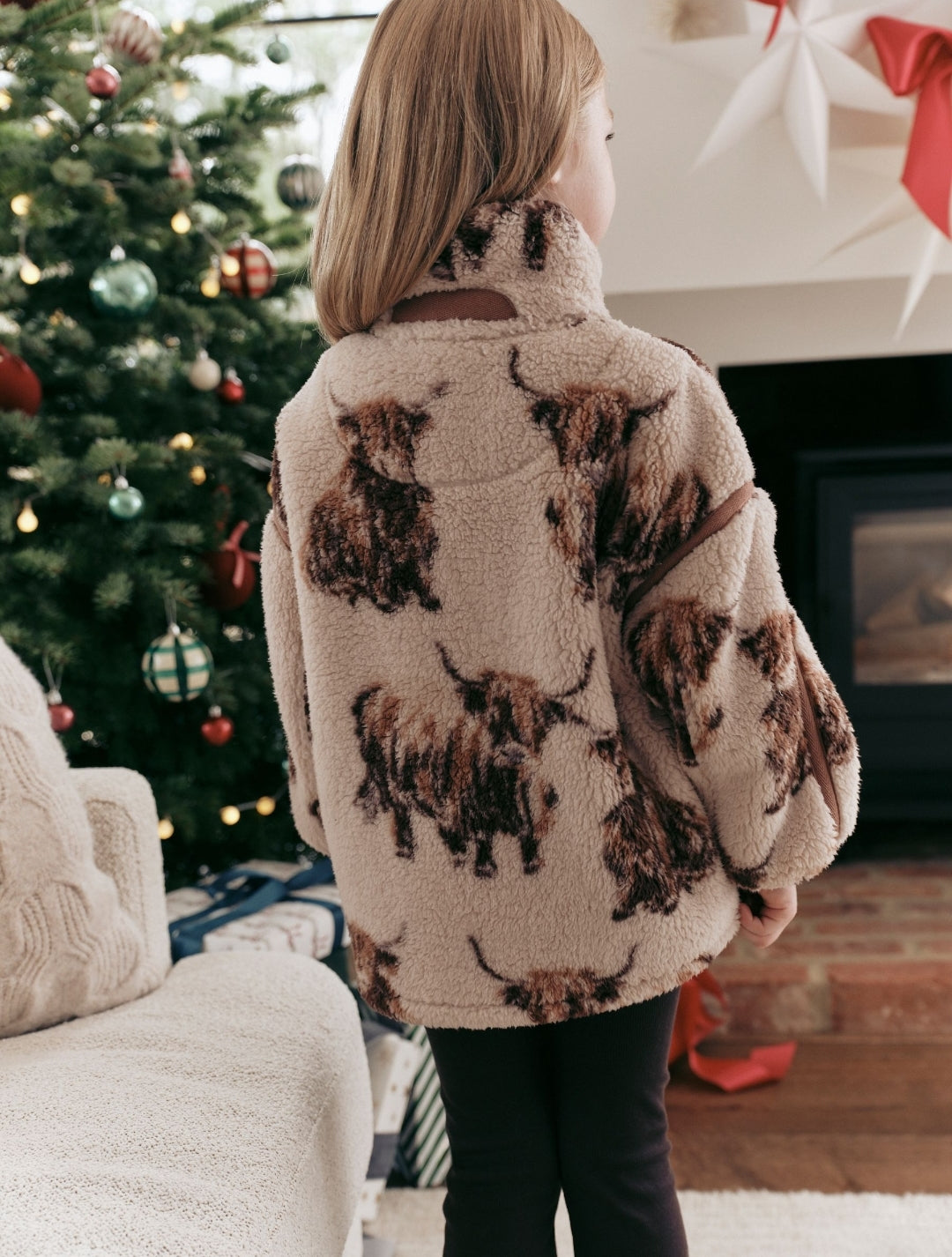 Hamish The Highland Cow Borg Fleece Jacket