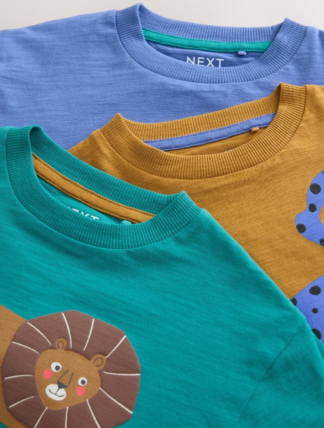 Green/Blue Animal Long Sleeve Graphic T-Shirts 3 Pack