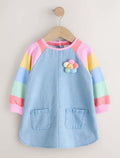Pastel Rainbow Raglan Denim Dress