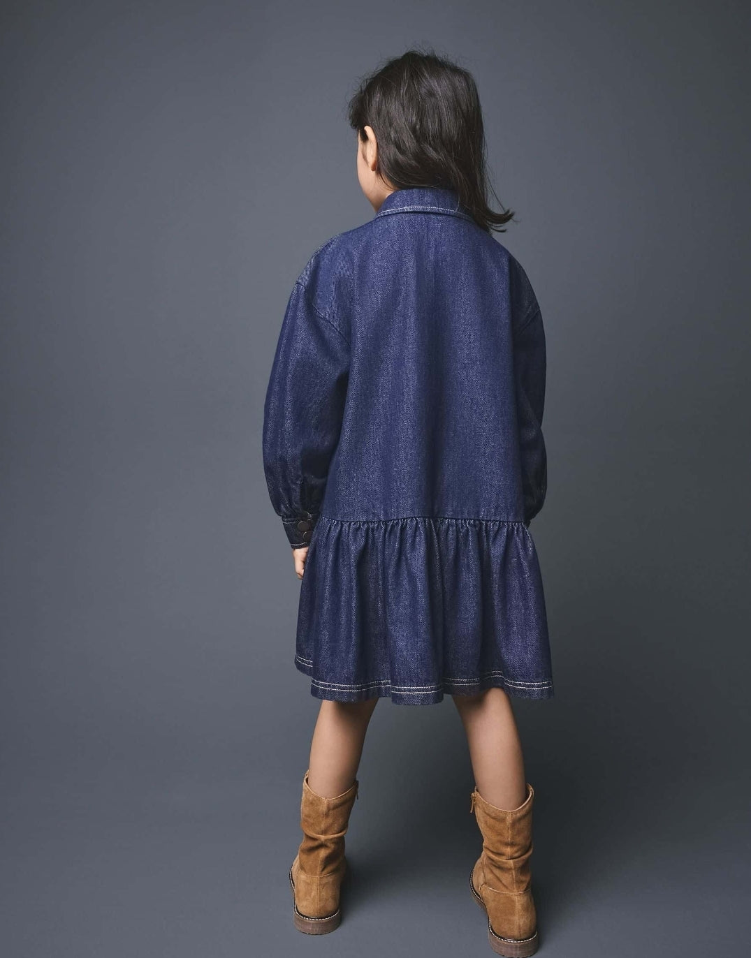 Blue Denim Pinafore Dress