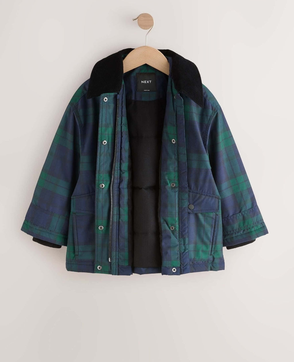 Navy/Green Check Shower
Resistant Barn Coat