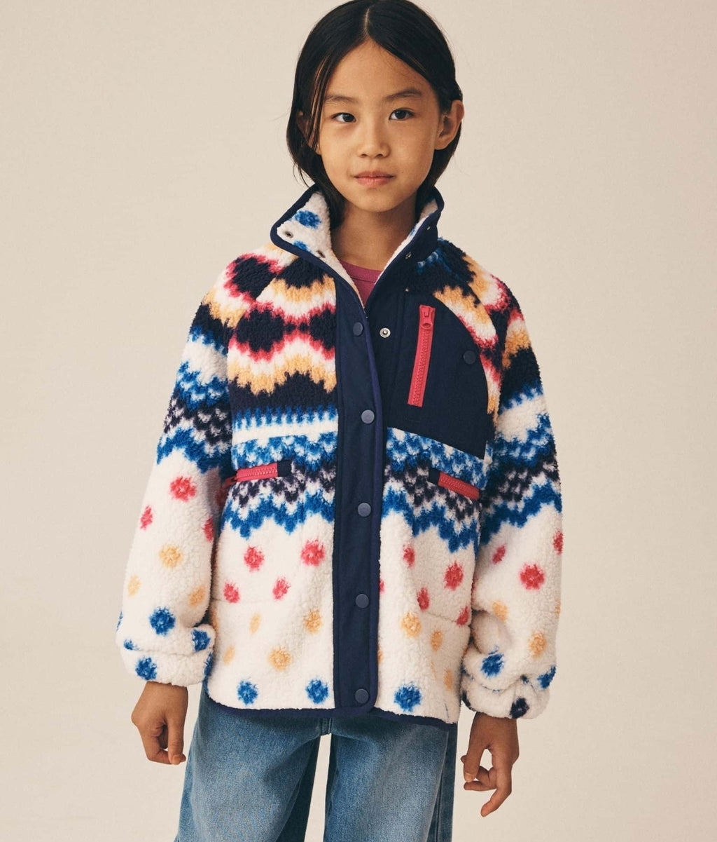 Multi Fairisle Button Up Borg
Jacket