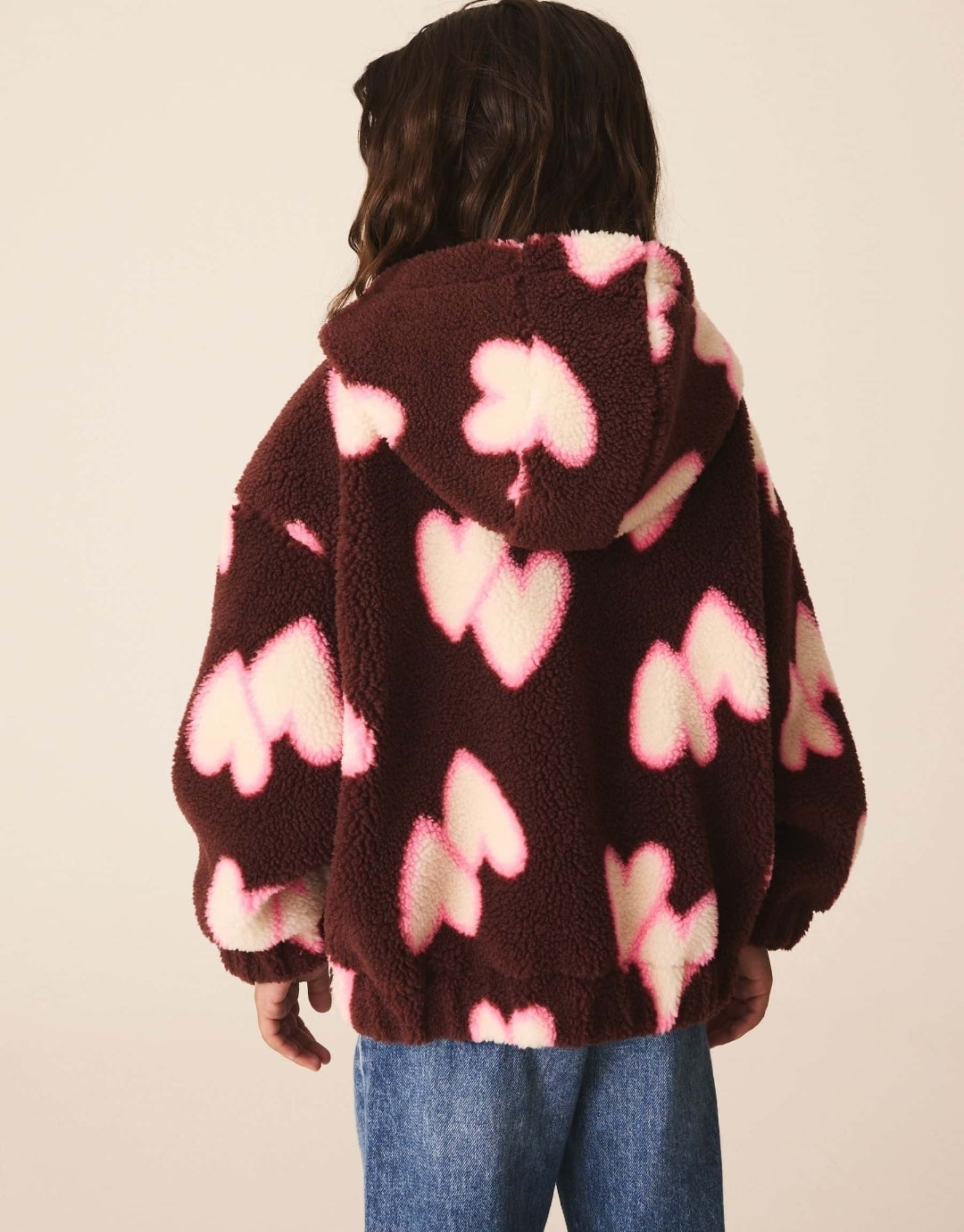 Brown/Pink Heart Zip Up Hoodied
Borg Jacket