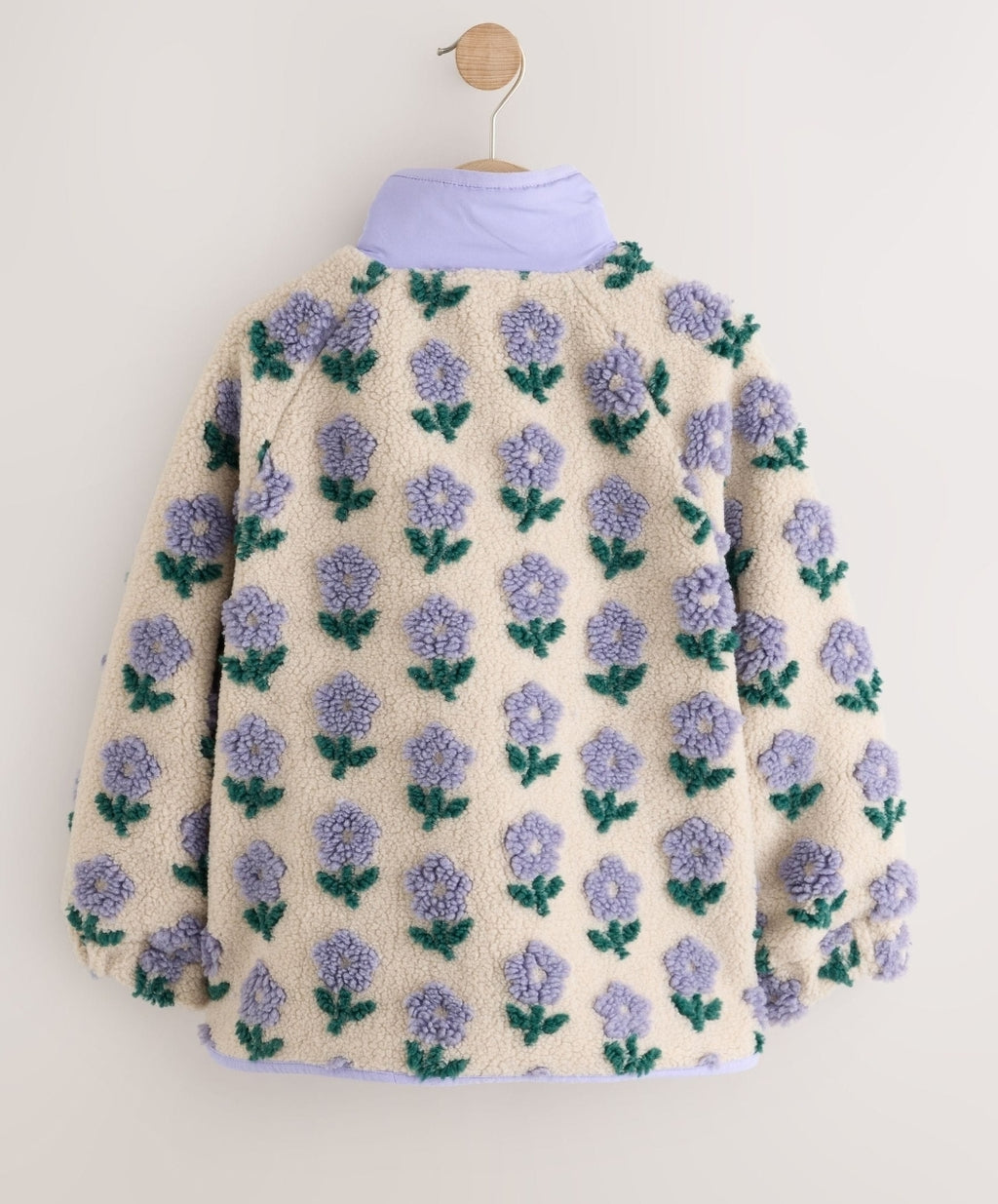Blue/Cream Floral Button Up Borg
Jacket