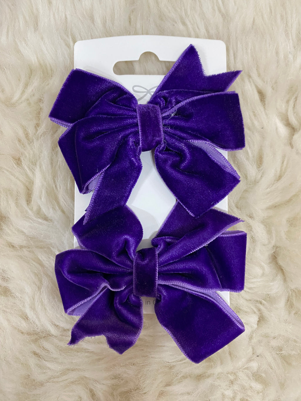 2Pcs Velvet Hair Bows Clips