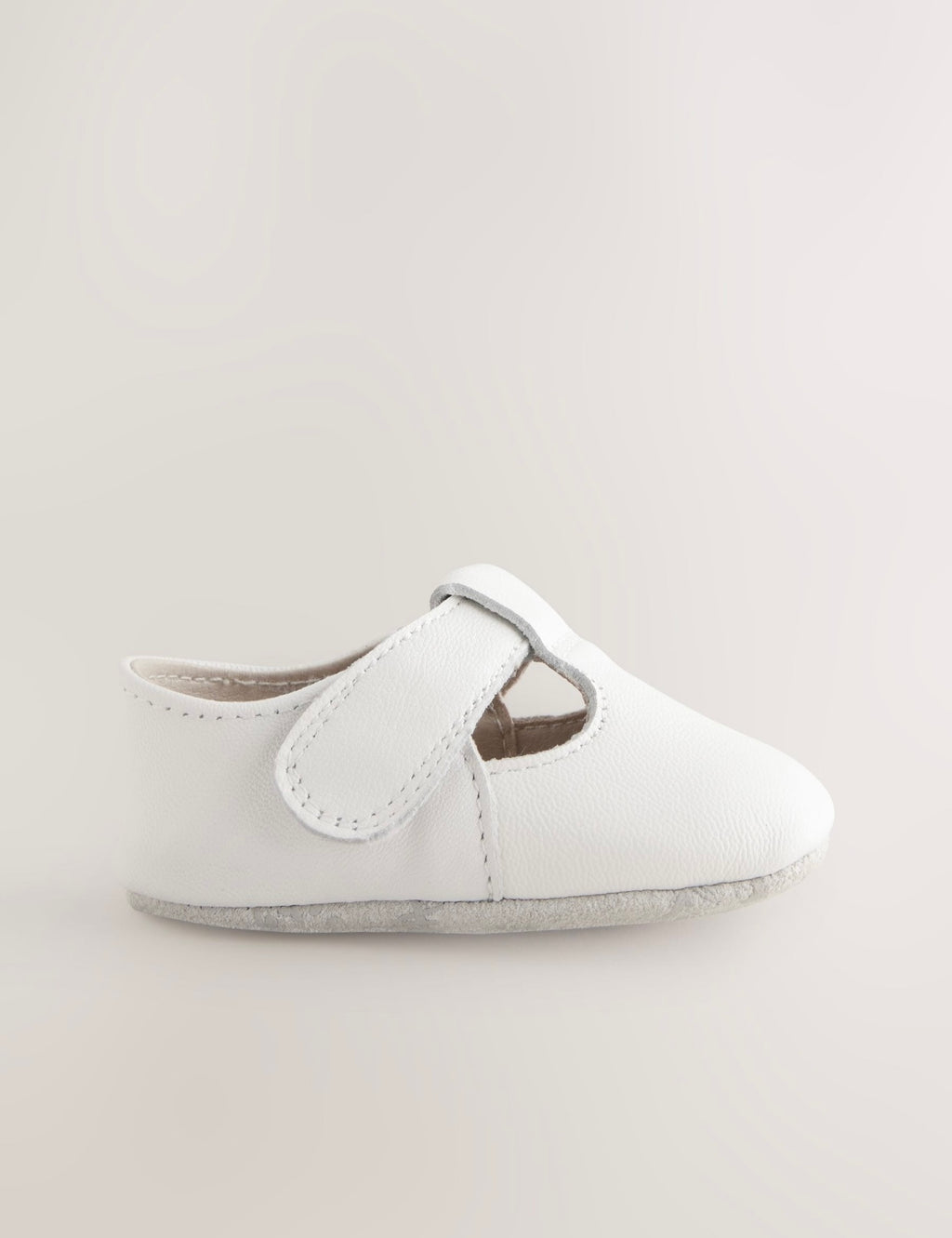 White Leather Baby T-Bar Shoes