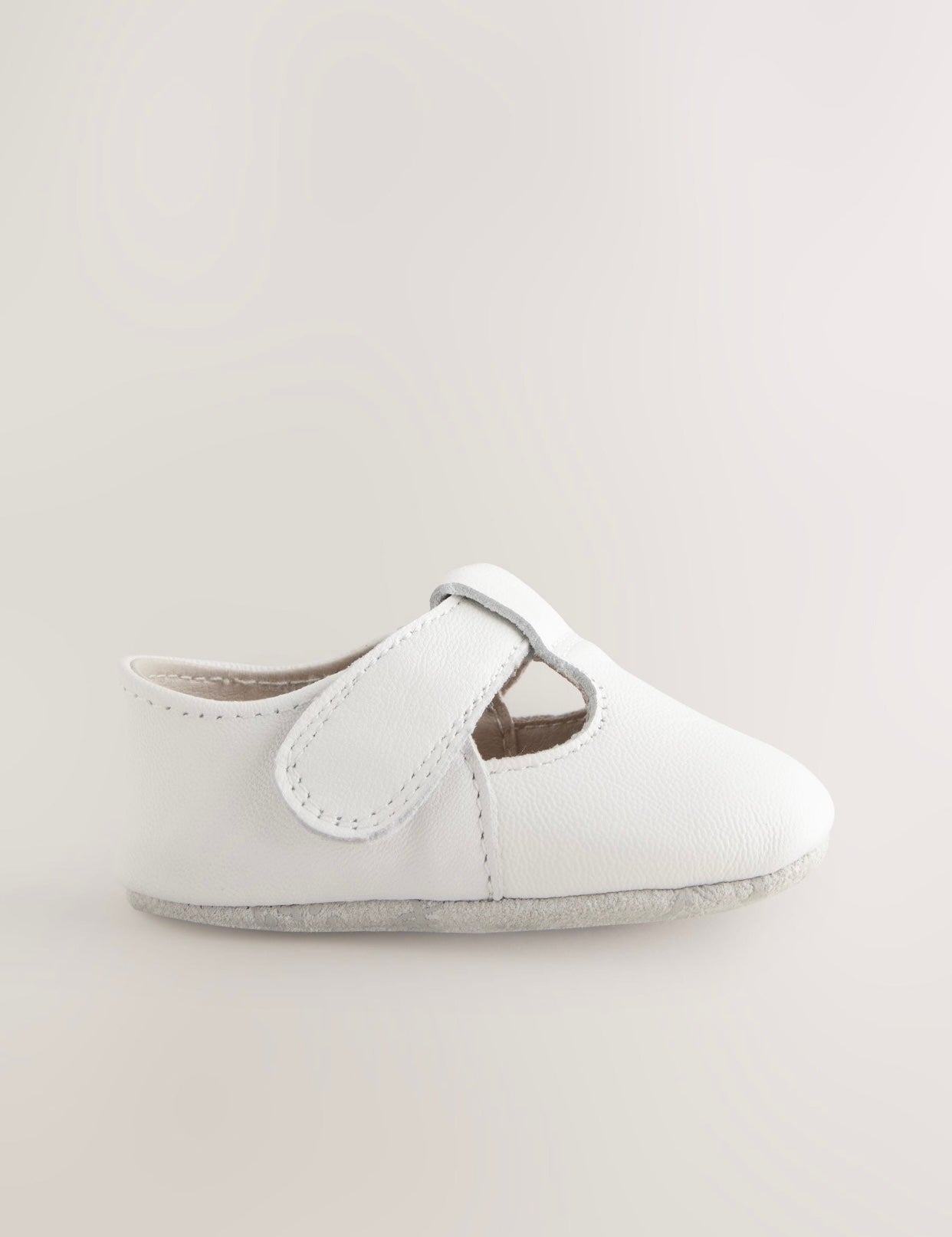 White Leather Baby T-Bar Shoes
