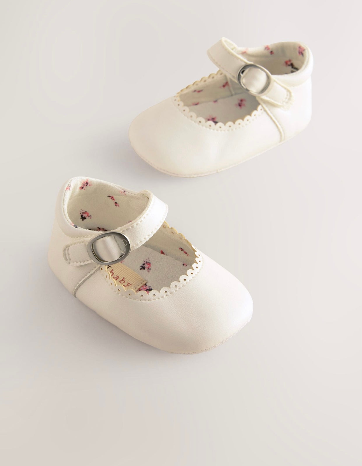White Mary Jane Baby Shoes