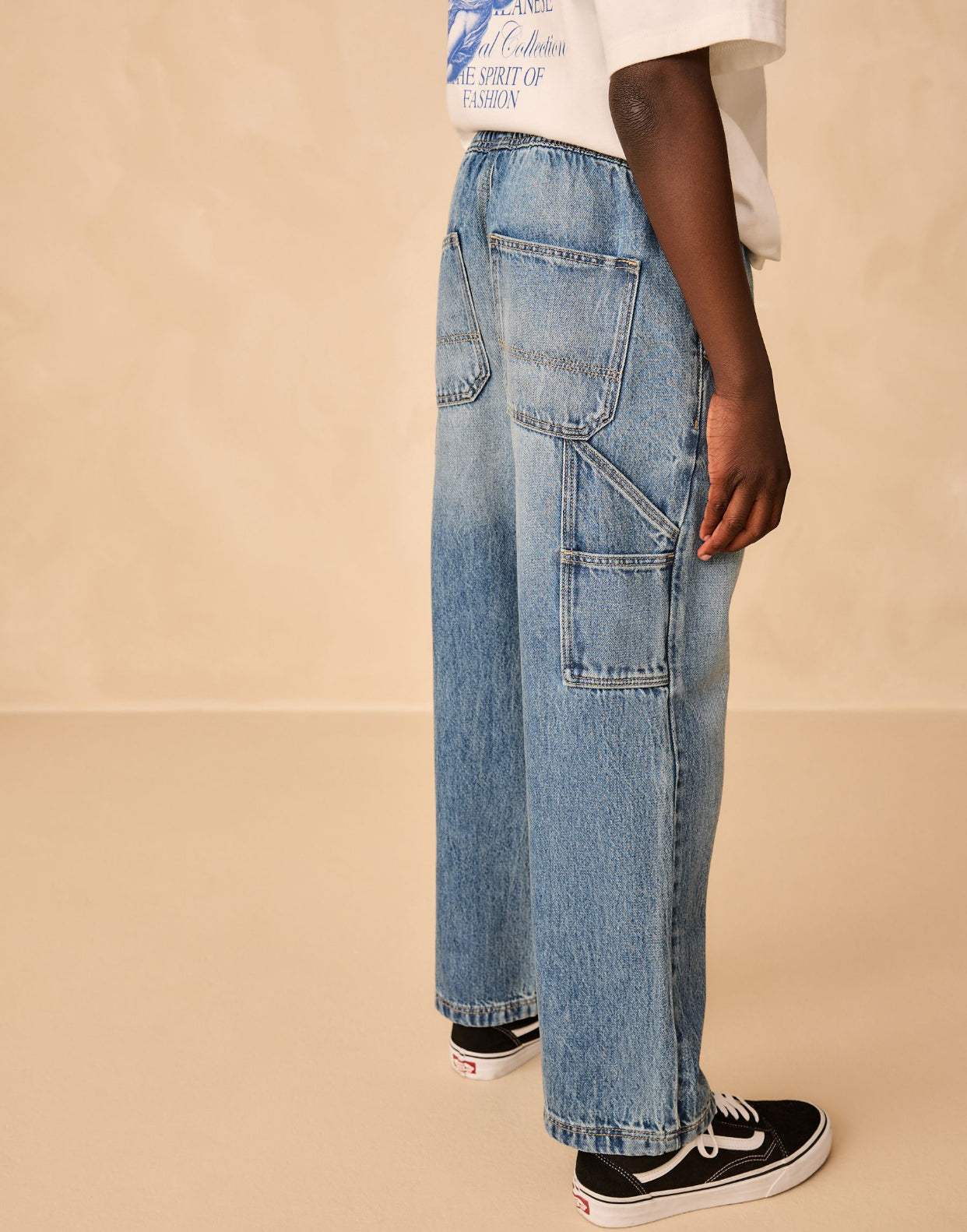 Mid Blue Denim Denim Pull On Carpenter