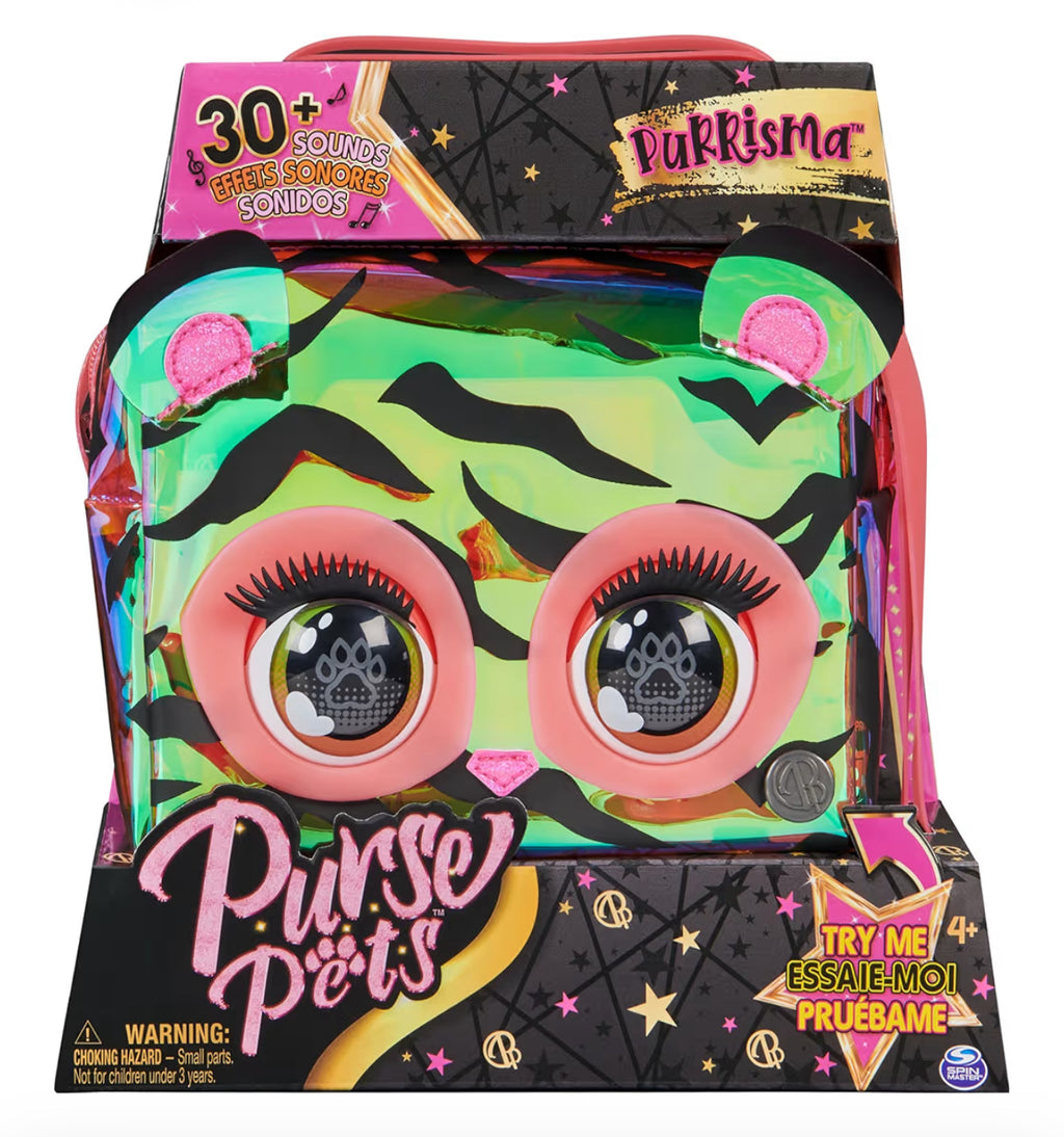 Purse Pets, Purrisma Interactive Tiger Pet Toy & Crossbody Bag, over 30 Sounds & Reactions