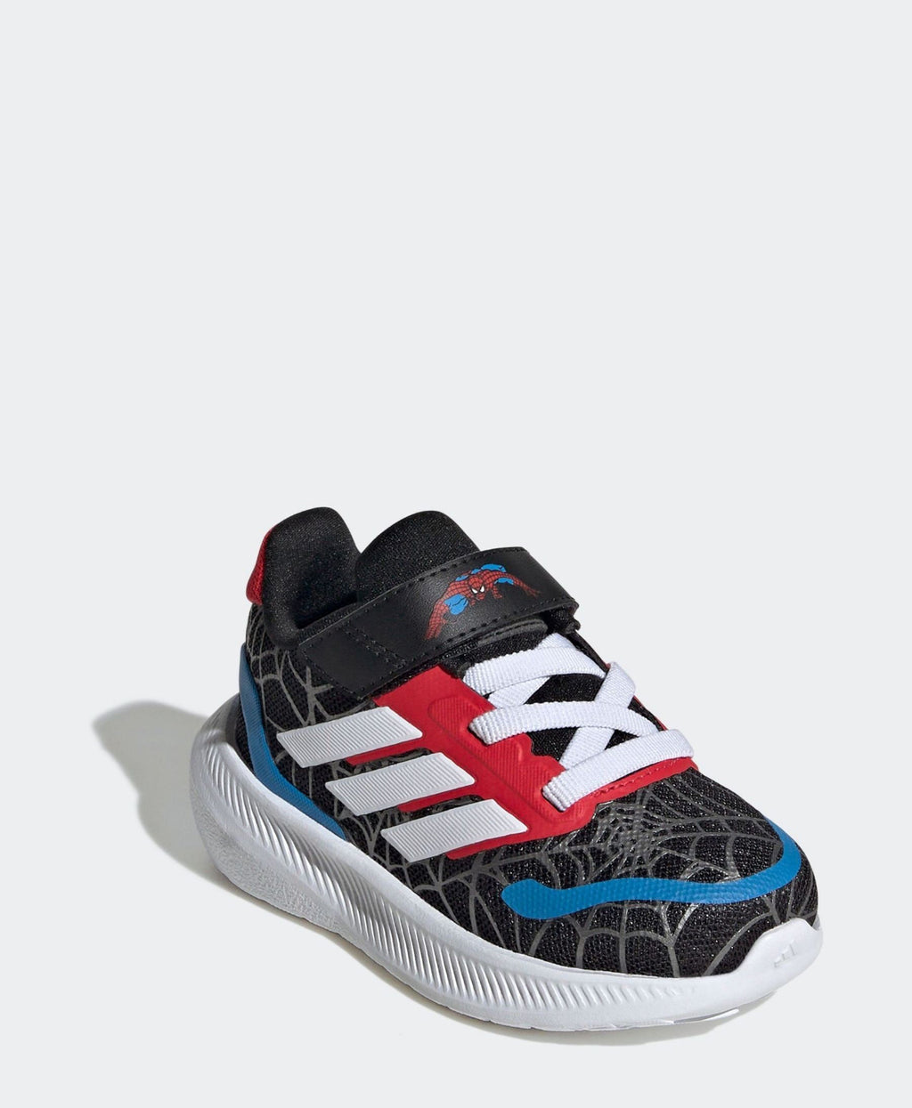 adidas Black Marvel Spider-Man Runfalcon Hook and Loop Kids Trainers