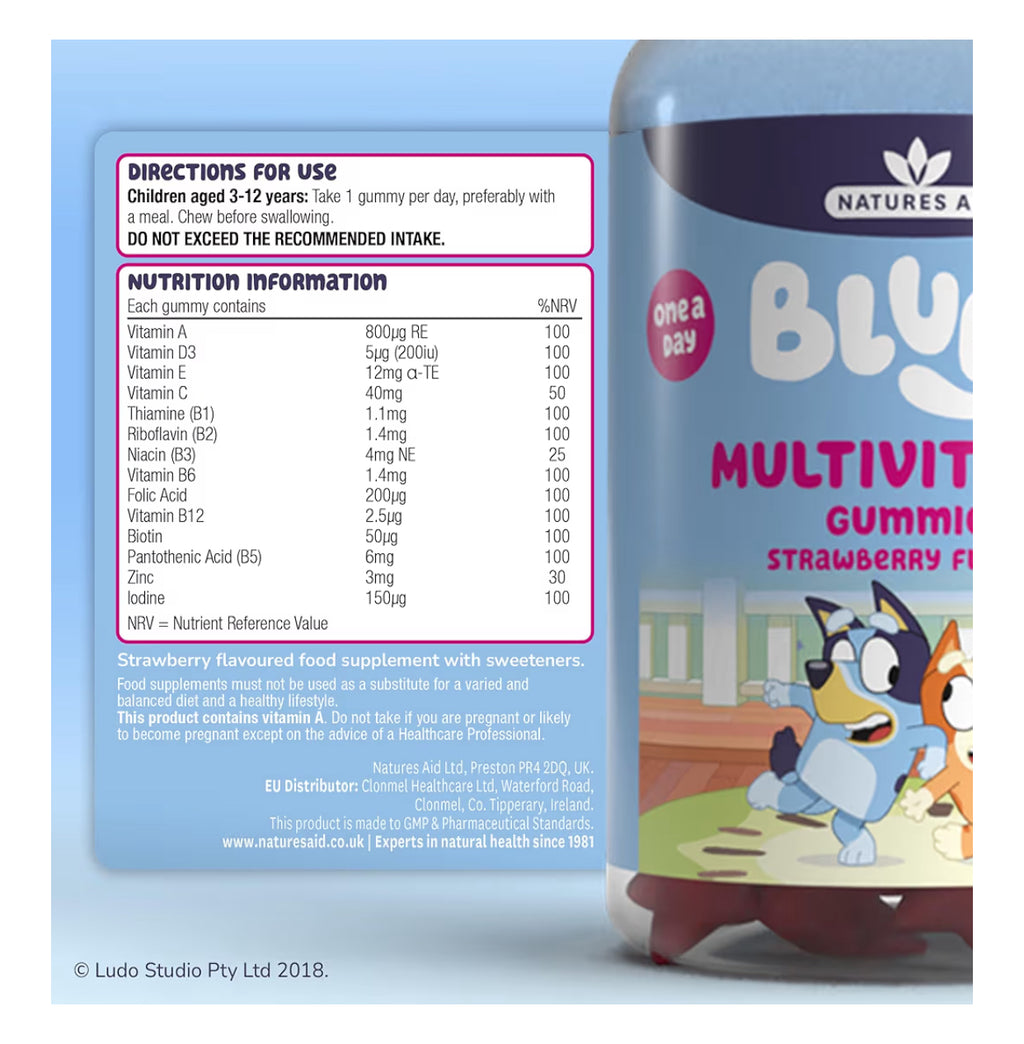 Bluey Kids Multivitamin Gummies