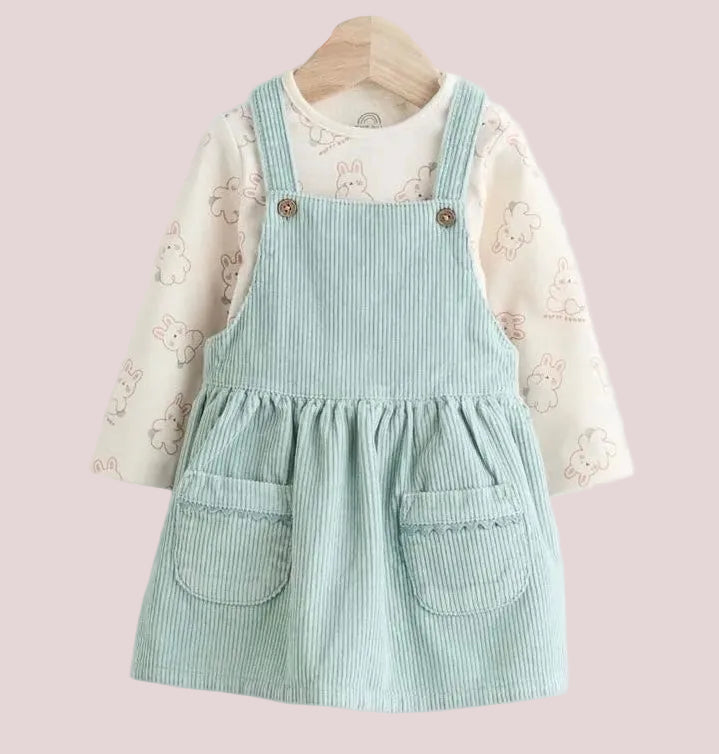 Baby Girl Corduroy Dress & Bodysuit (immediate)